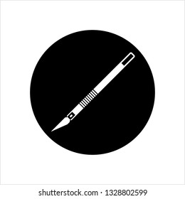 Retractable Razor Paper Cutter Knife Icon Vector Art Illustration
