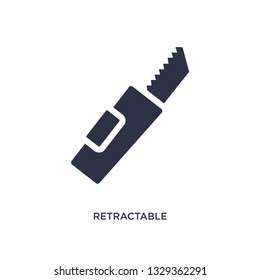 retractable trimming knife icon. Simple element illustration from construction concept. retractable trimming knife editable symbol design on white background. Can be use for web and mobile.