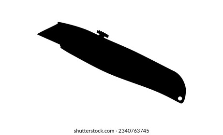 Retractable Utility Knife silhouette, high quality vector