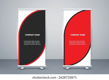 Plantilla de Anuncio retráctil x stand pull popup de Anuncio con un diseño distintivo para un elegante negocio corporativo roll-up Anuncio signos standee	