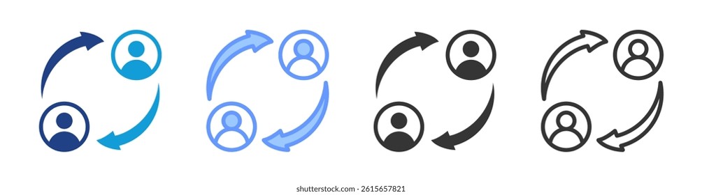 Retraining icon set multiple style collection