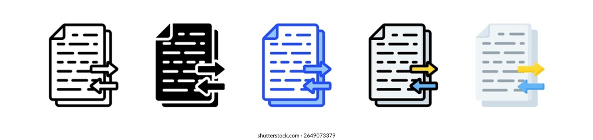 Retrieval Icon Collection With Multiple Styles