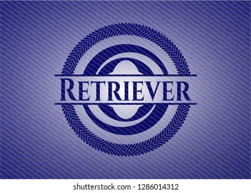 Retriever with denim texture