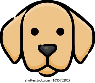 Retriever Dog Doodle Sketch Icon