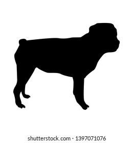 Retriever Dog Silhouette. Smooth Vector Illustration.
