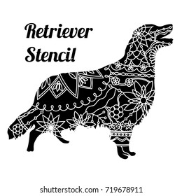 Retriever dog stencil