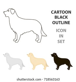 Retriever vector icon in cartoon style for web