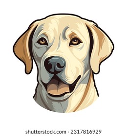Retriver head mascot. Logo design. Illustration for printing on t-shirts.
