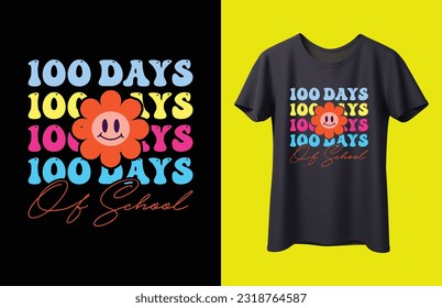 Retro 100 Tage Schult Shirt Design