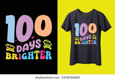 Retro 100 Tage Schult Shirt Design