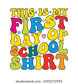 Retro 100 Days Of School T-shirt Design
