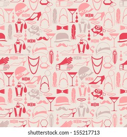 Retro of 1920s style seamless pattern.