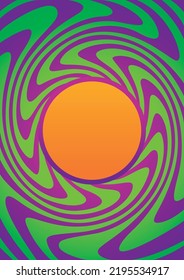 Retro 1960s Style Psychedelic Abstract Background