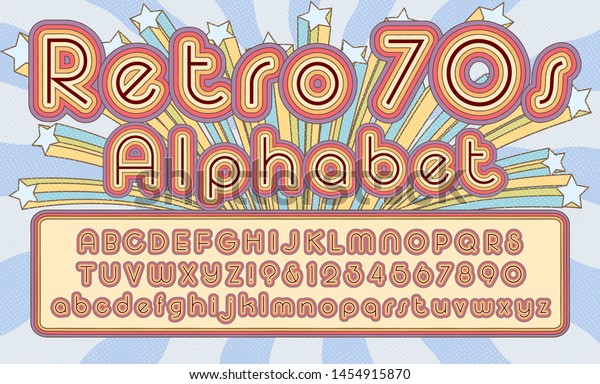 Шрифт 1970. Шрифт 1970 года. 70 Лет шрифт. 70s font. Class rounded