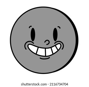 Retro 30s cartoon and comics characters faces. Traditional mascot emotions stickers. Vintage characters for trending illustration.