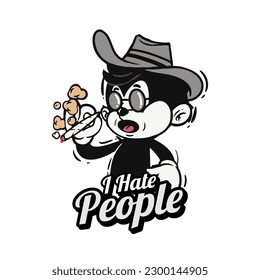 Retro 30s cartoon mascot characters with simple color. 50s, 60s old animation. Vintage comic animal for Logo and icon mascot