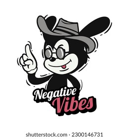 Retro 30s cartoon mascot characters with simple color. 50s, 60s old animation. Vintage comic animal for Logo and icon mascot