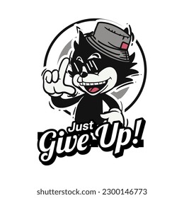 Retro 30s cartoon mascot characters with simple color. 50s, 60s old animation. Vintage comic animal for Logo and icon mascot
