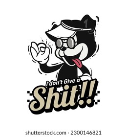 Retro 30s cartoon mascot characters with simple color. 50s, 60s old animation. Vintage comic animal for Logo and icon mascot