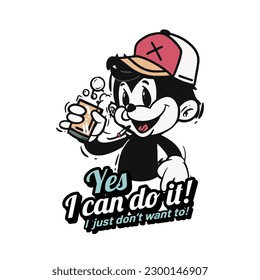 Retro 30s cartoon mascot characters with simple color. 50s, 60s old animation. Vintage comic animal for Logo and icon mascot