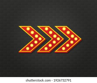 Retro 3d advertising with retro lightbox on background for banner design. Vector design banner. Vector stage.