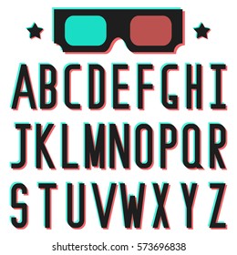 Retro 3D Alphabet / Vintage Style