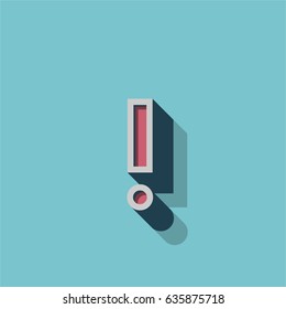 Retro 3D character from a typeface, vector illustration