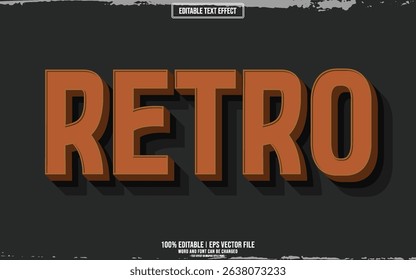 Retro 3D editable text effect
