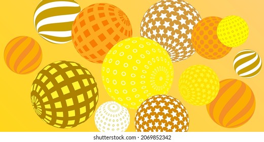 Retro 3d illustration abstract balls, great design for any purposes.  Modern poster for cover design.  Modern art isolated vector graphic. Background wall design.