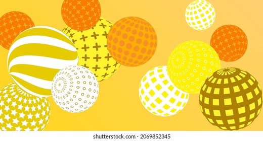 Retro 3d illustration abstract balls, great design for any purposes.  Modern cover concept. Vector technology background.  Abstract bright wallpaper. 3d geometric shape  illustration.