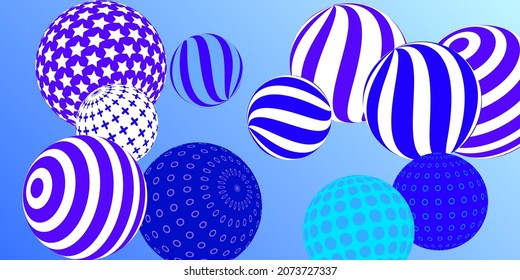 Balas abstractas de ilustración retro 3d, gran diseño para cualquier propósito.  Concepto moderno de cobertura. Fondo de tecnología vectorial.  Diseño de pared de fondo.