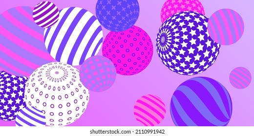 Retro 3d illustration abstract balls, great design for any purposes.  Modern poster for cover design.  Modern art isolated vector graphic. Background wall design.