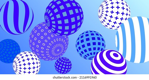 Retro 3d illustration abstract balls, great design for any purposes.  Modern poster for cover design.  Vector technology background.  Abstract bright wallpaper. 3d geometric shape  illustration.