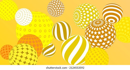 Retro 3d illustration abstract balls, great design for any purposes.  Modern poster for cover design.  Vector modern banner. Abstract bright wallpaper. 3d geometric shape  illustration.