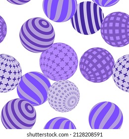 Retro 3d illustration of abstract balls, great design for any purpose. Modern poster for cover design. Vector seamless technology background. Background wall design.