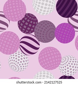 Retro 3d illustration of abstract balls, great design for any purpose. Modern poster for cover design. Vector seamless technology background. Background wall design.