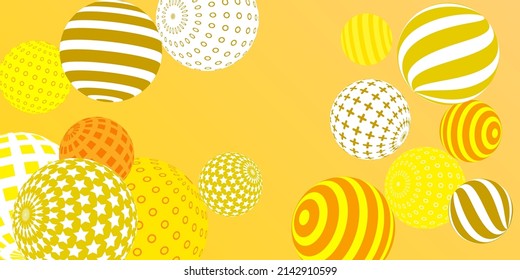 Retro 3d illustration abstract balls, great design for any purposes.  Modern cover concept. Vector illustration design. Background wall design.