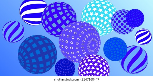 Balas abstractas de ilustración retro 3d, gran diseño para cualquier propósito.  Concepto moderno de cobertura. Fondo de tecnología vectorial.  Diseño de pared de fondo.