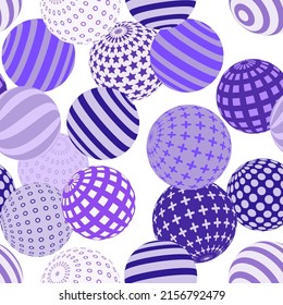 Retro 3d illustration of abstract balls, great design for any purpose. Modern poster for cover design. Vector seamless technology background. Background wall design.