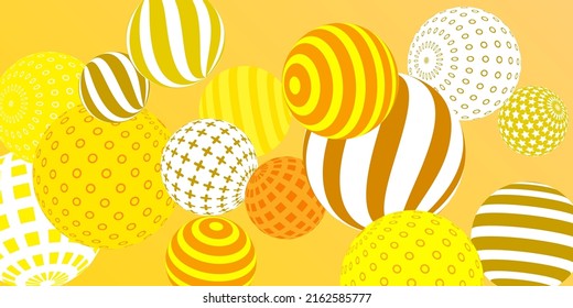 Retro 3d illustration abstract balls, great design for any purposes.  Modern poster for cover design.  Modern art isolated vector graphic. Background wall design.