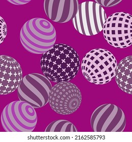 Retro 3d illustration of abstract balls, great design for any purpose. Modern poster for cover design. Vector seamless technology background. Background wall design.