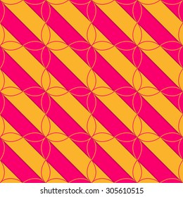 Retro 3D pink and orange diagonal with four foils .Abstract layered pattern. Bright colored background with realistic shadow and thee dimensional effect.