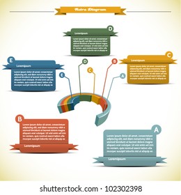 Retro 3d Presentation diagram
