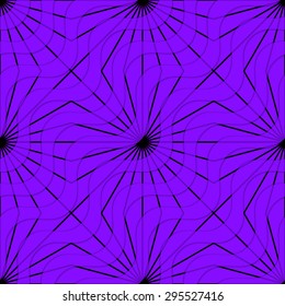 Retro 3D purple waves and rays.Abstract layered pattern. Bright colored background with realistic shadow and thee dimensional effect.