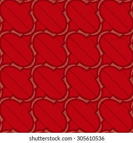 Retro 3D red cut bulbs.Abstract layered pattern. Bright colored background with realistic shadow and thee dimensional effect.