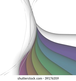 retro 3ds lines, vector background with copy-space