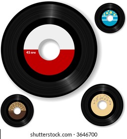 Retro 45 RPM record: with sample designs, create your own oldies music label.
