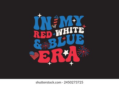 Retro 4th of July t shirts design. Happy 4th of July t shirts. American Mama mini 4th of July T-shirt Design for t-shirts, tote bags, cards, frame artwork etc.