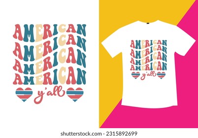 Retro 4th July T-shirt Design
