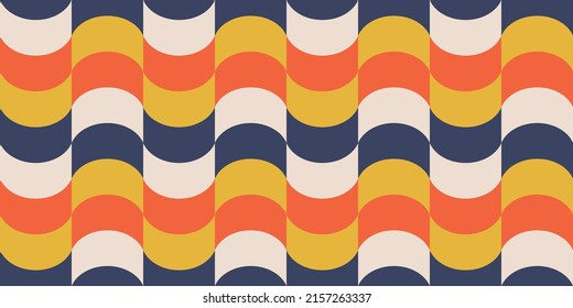 Retro 60s Mod Pattern | Colorful 1960s Background | Repeating Vintage Design | Seamless Mid-Century Texture